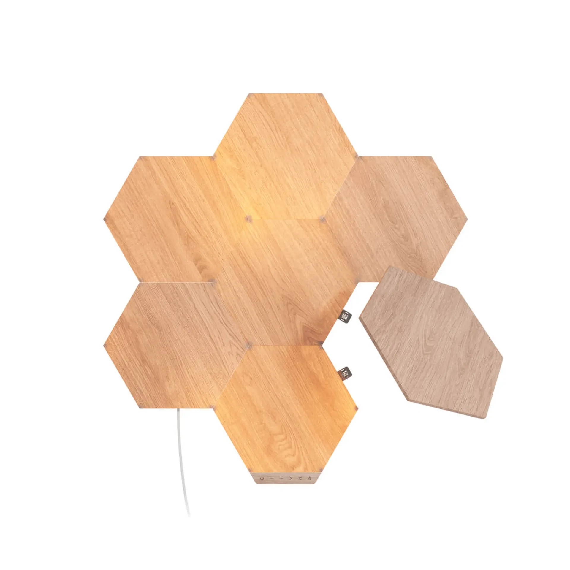 Nanoleaf Elements Hexagon Starter Kit – 7 smarte LED Panels in Holzoptik Nanoleaf Elements Hexagon Starter Kit – 7 smarte LED Panels in Holzoptik
