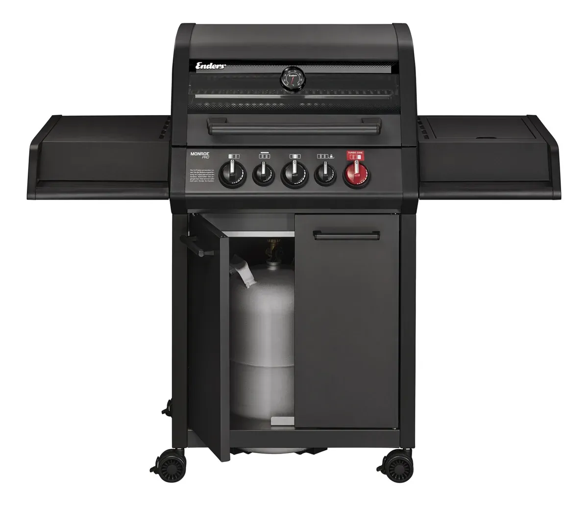 Enders Monroe Pro 3 SIK Turbo Shadow – Gasgrill mit TURBO ZONE™ & Backburner