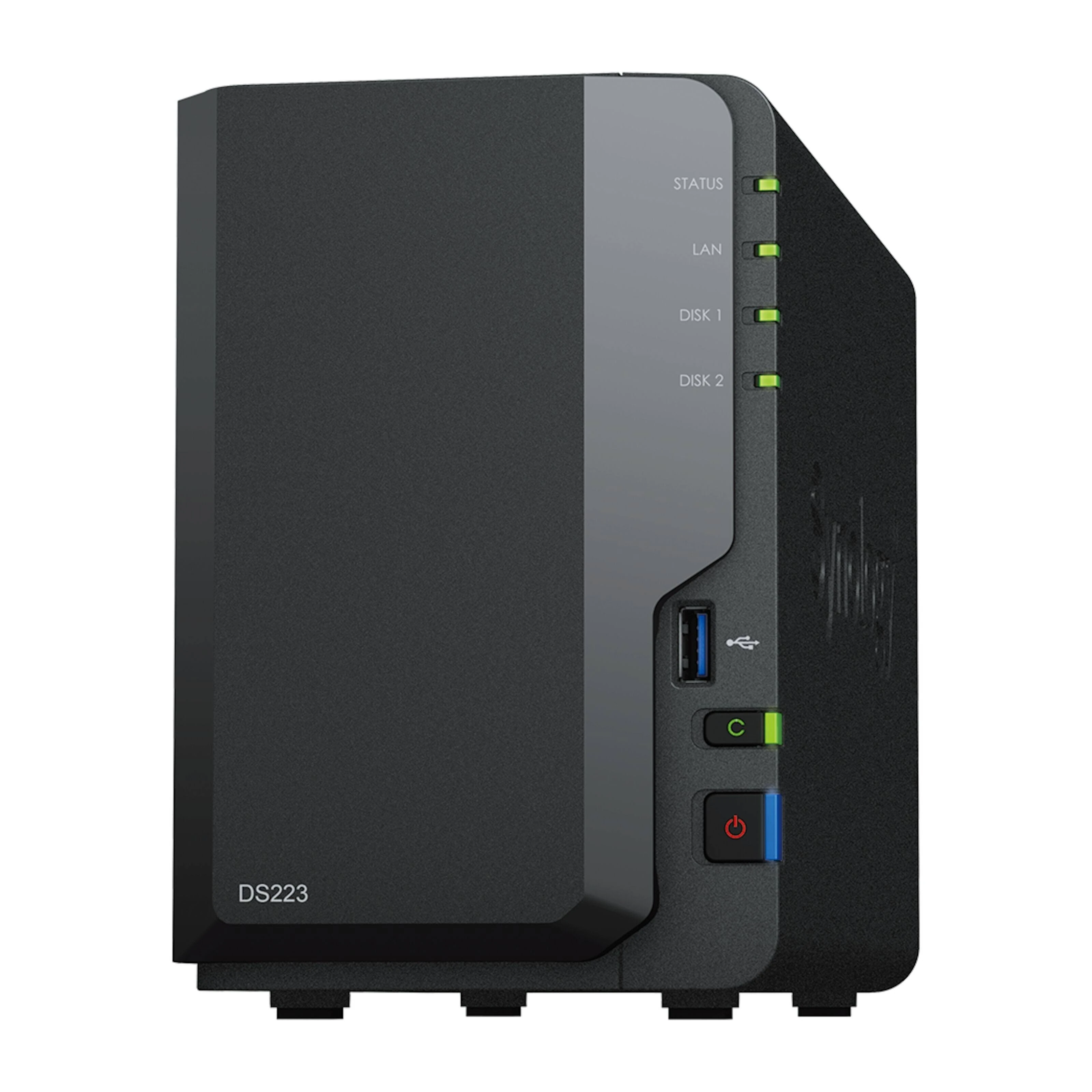 Synology DS223 NAS – 2-Bay – Private Cloud – Schwarz