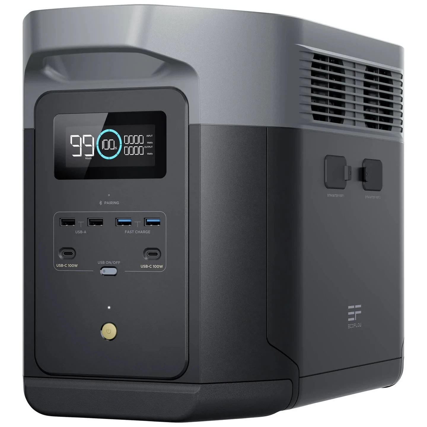 EcoFlow DELTA 2 Max Powerstation LiFePO₄ (Schwarz, mit Laderegler) EcoFlow DELTA 2 Max Powerstation LiFePO₄ (Schwarz, mit Laderegler)