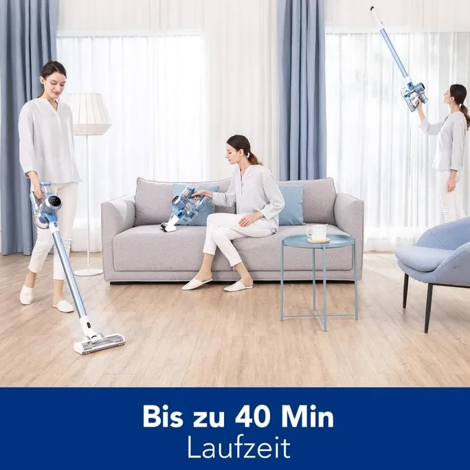 Tineco Pure One S11 Akku-Hand- und Stielstaubsauger – 450 W – 40 Min Laufzeit – Blau/Dunkelgrau