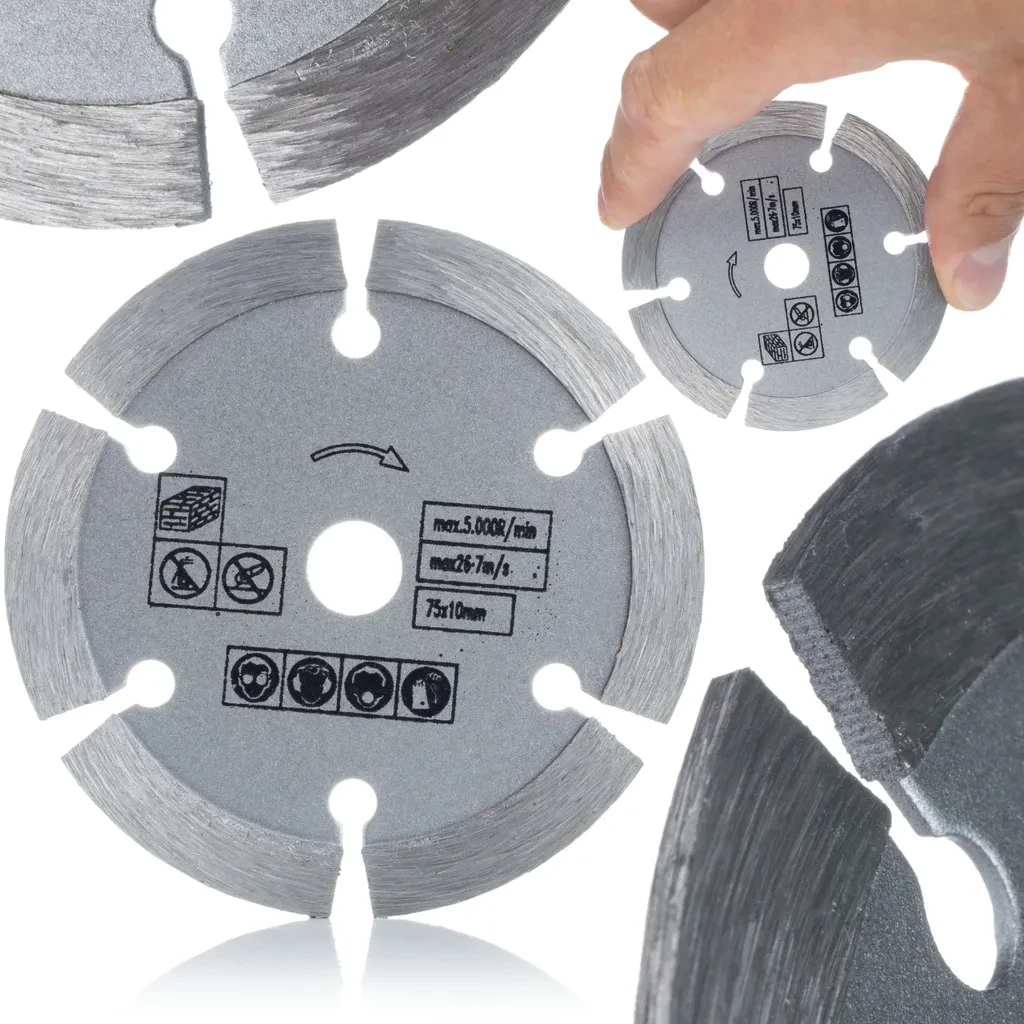 Segmentierte Diamantscheibe 75 mm – Für präzises Schneiden von Baumaterialien