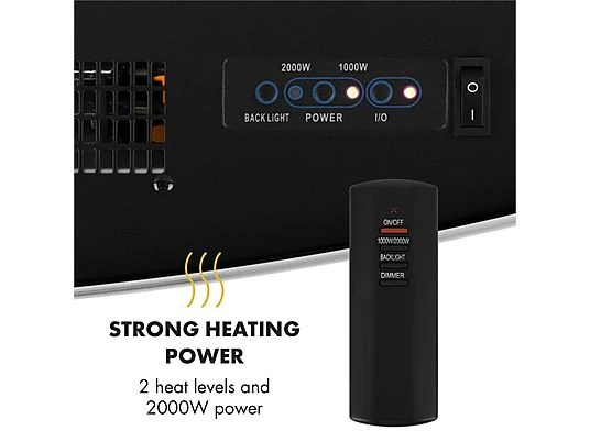Klarstein Lausanne Elektrischer Kamin – 2000 Watt Heizleistung Klarstein Lausanne Elektrischer Kamin – 2000 Watt Heizleistung