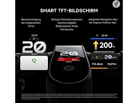 Segway Ninebot MAX G3 D E-Scooter – 11 Zoll – Schwarz/Silber/Rot – 80 km Reichweite Segway Ninebot MAX G3 D E-Scooter – 11 Zoll – Schwarz/Silber/Rot – 80 km Reichweite