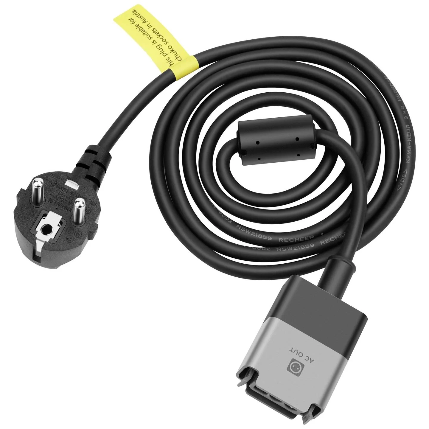 EcoFlow AC Kabel 5 m (Schwarz) EcoFlow AC Kabel 5 m (Schwarz)