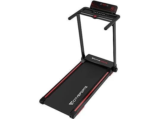 CITYSPORTS WP9 Laufband – 1–12 km/h – faltbar – mit Steigung – Schwarz