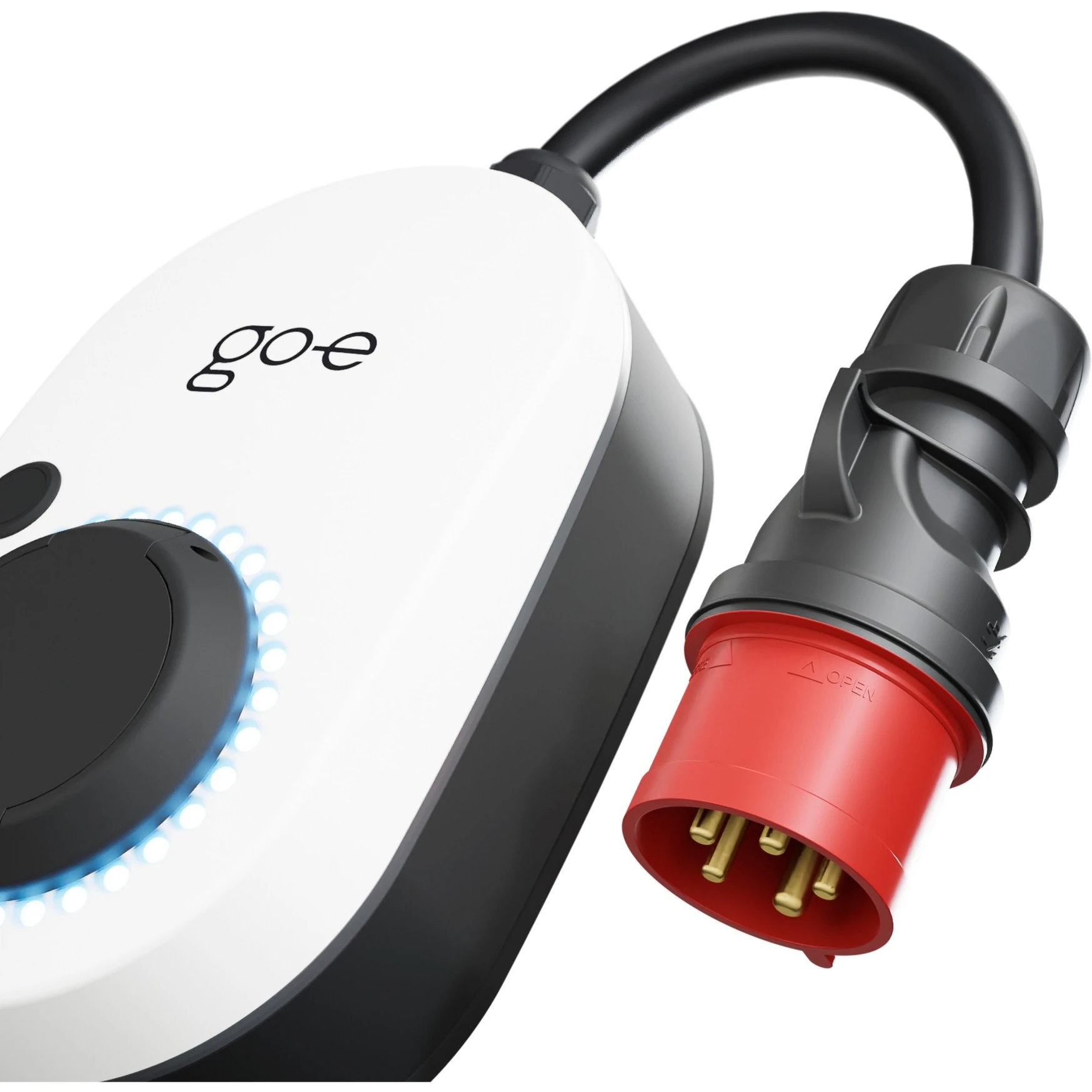 go-e Charger Gemini flex 22kW Wallbox – Mobile Ladestation – 32A 3-phasig – WLAN & RFID – Weiß/Schwarz