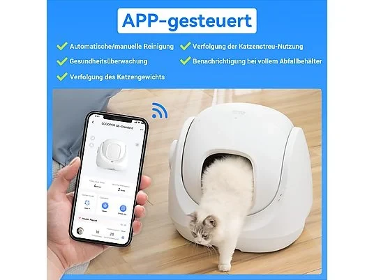 CATLINK Baymax – Automatische, selbstreinigende Katzentoilette – 65 L – App-Steuerung