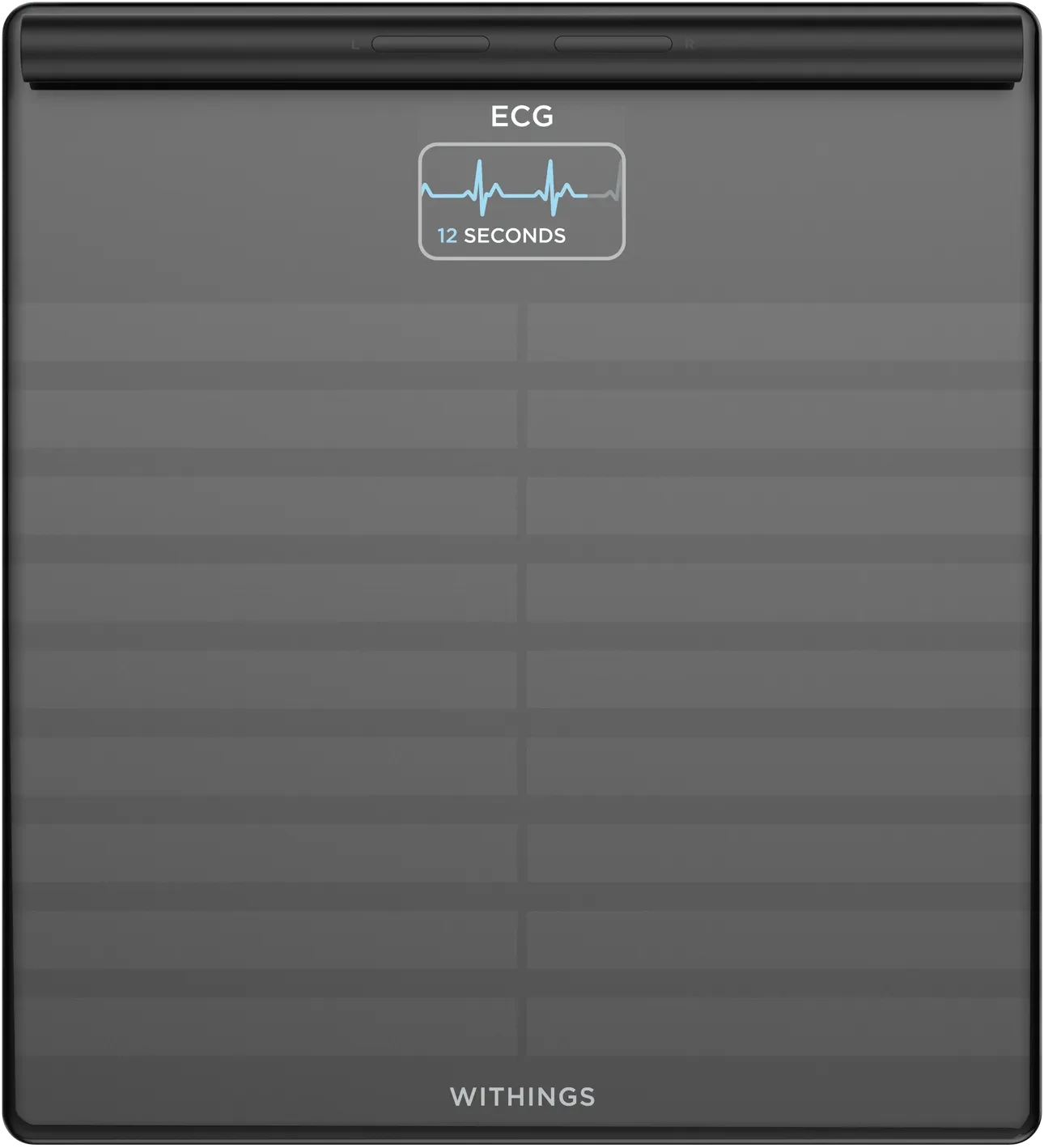 Withings Body Scan Personenwaage – Segmentale Körperanalyse – 6-Kanal-EKG – 200kg – Schwarz