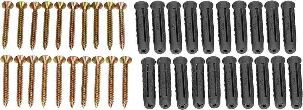 KOTARBAU® Universaldübel mit Holzschrauben – 20er Set 8×40 mm