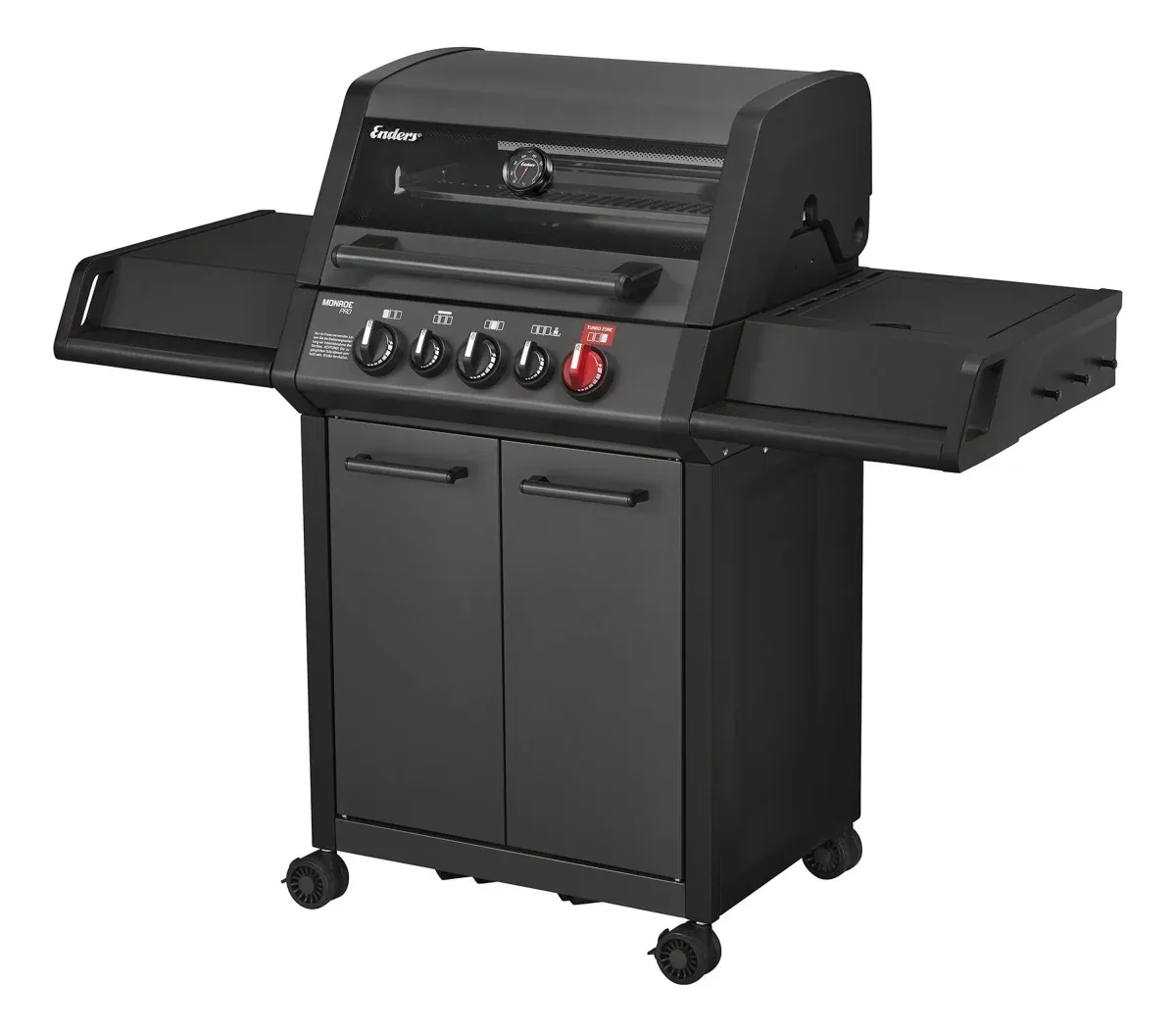 Enders Monroe Pro 3 SIK Turbo Shadow – Gasgrill mit TURBO ZONE™ & Backburner