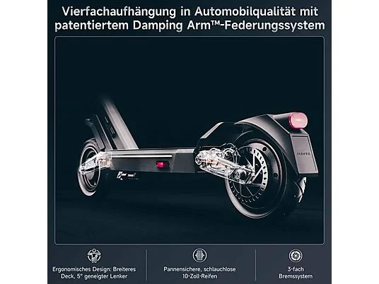 NAVEE ST3 Pro E-Scooter – 10 Zoll – Schwarz – 75 km Reichweite
