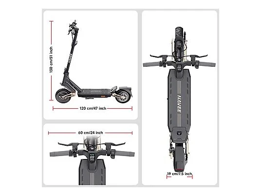 NAVEE ST3 Pro E-Scooter – 10 Zoll – Schwarz – 75 km Reichweite NAVEE ST3 Pro E-Scooter – 10 Zoll – Schwarz – 75 km Reichweite